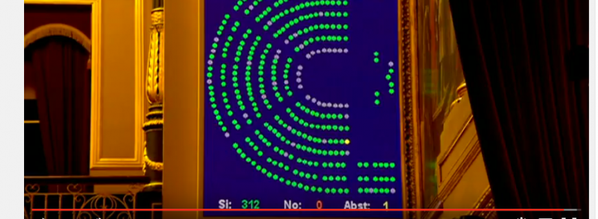 Resultado de la votación en el Congreso, el pasado 7 de marzo de 2016, para la creación de una comisión de investigación sobre el voto exterior